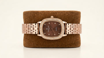Women's Rose Gold Crystal Bracelet Watch