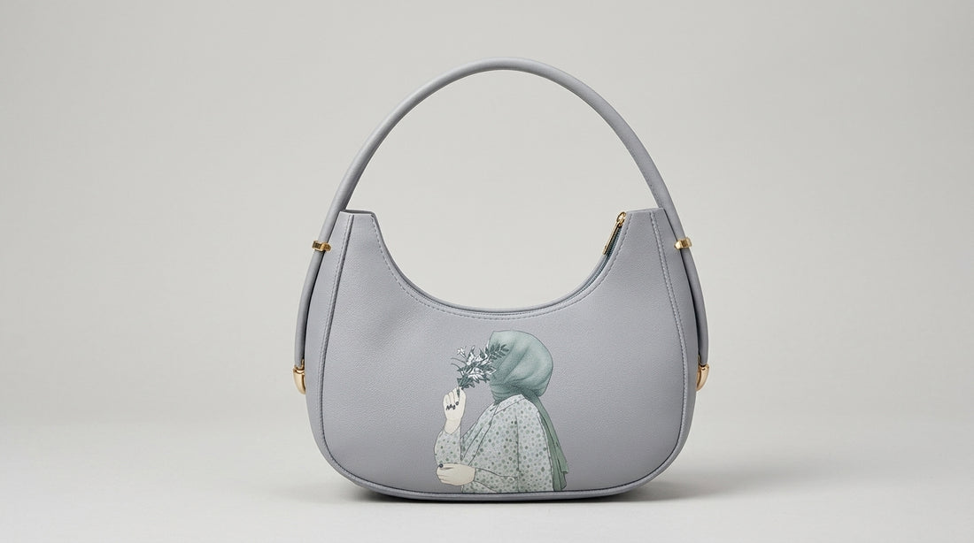 Girls Leather Shoulder Bag with Print