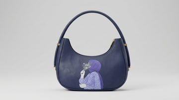 Girls Leather Shoulder Bag with Print