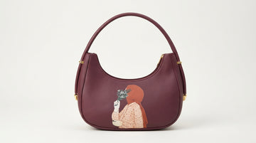 Girls Leather Shoulder Bag with Print