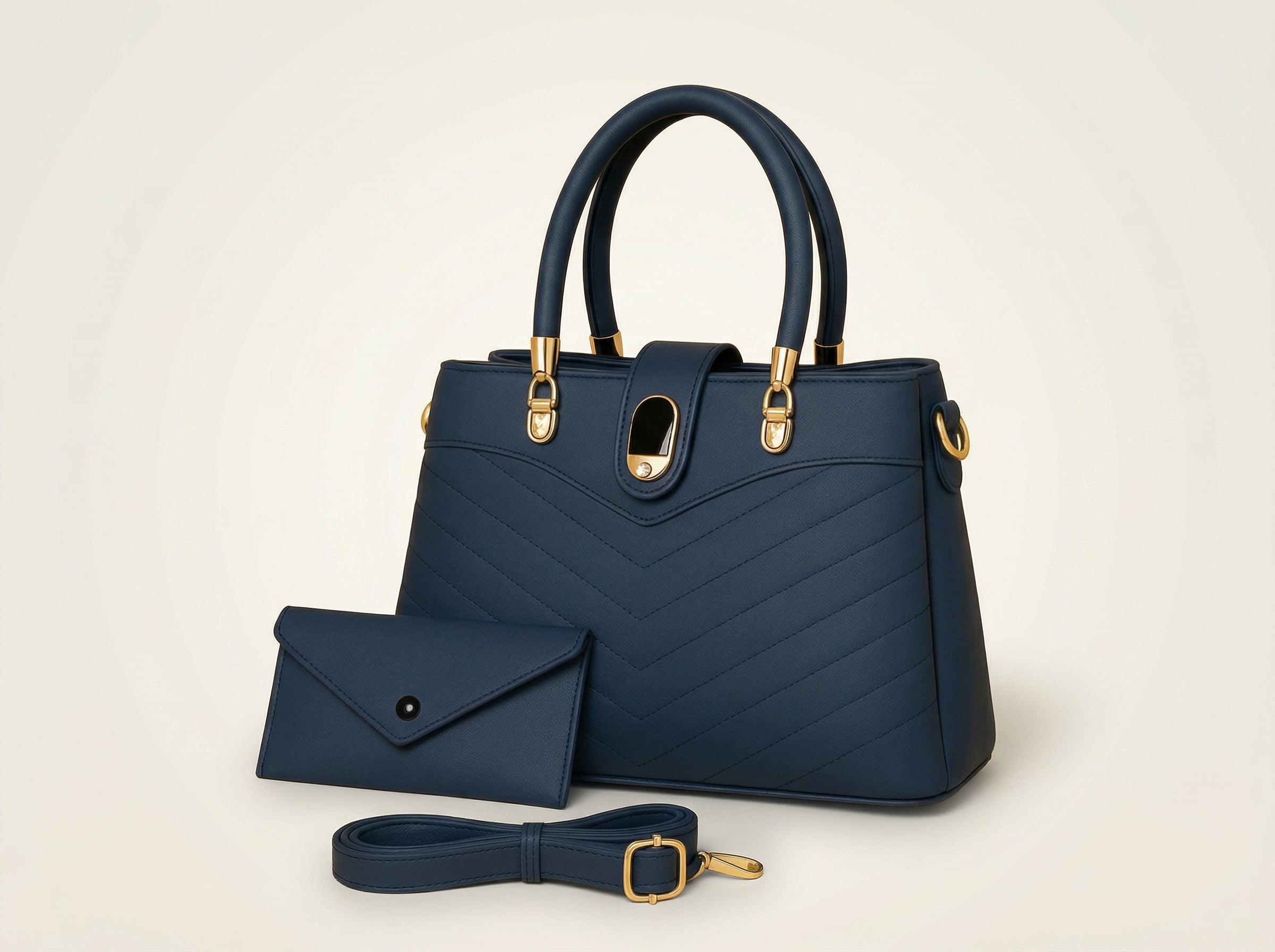 Womens Leather Handbag Set