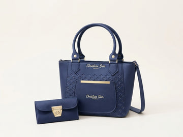 Leather Handbag Crossbody Wallet Set